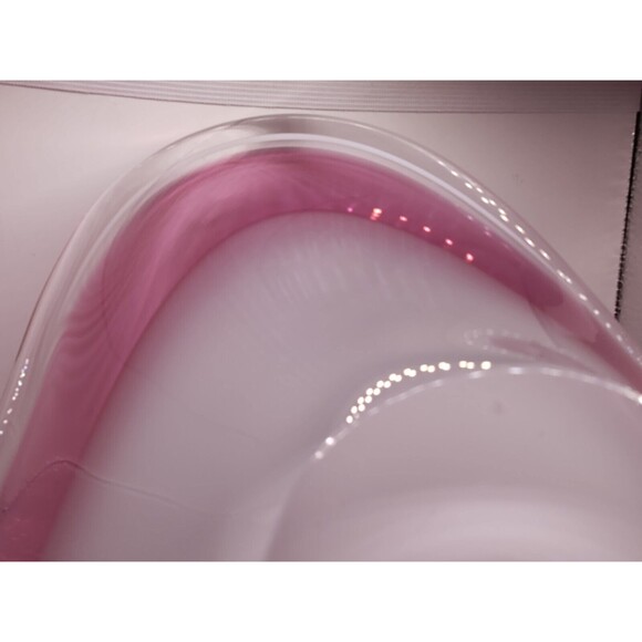 Vtg 1963 Paul Kedelv Signed Pink Flygsfor Art Glass "Coquille" Range 12" X 5.25" - Picture 11 of 16